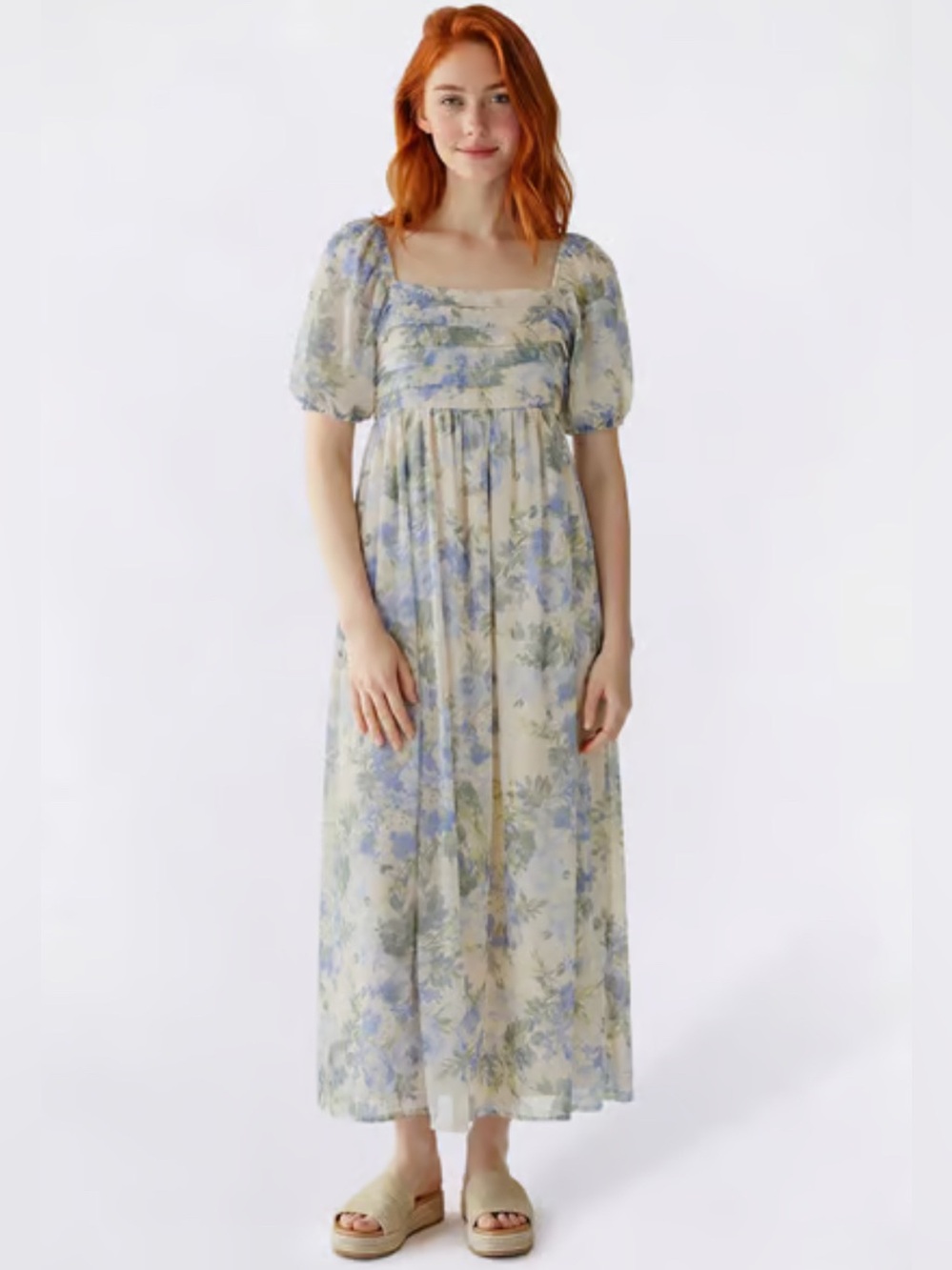 NEW…Wallflower Floral Puff Sleeve Maxi Dress